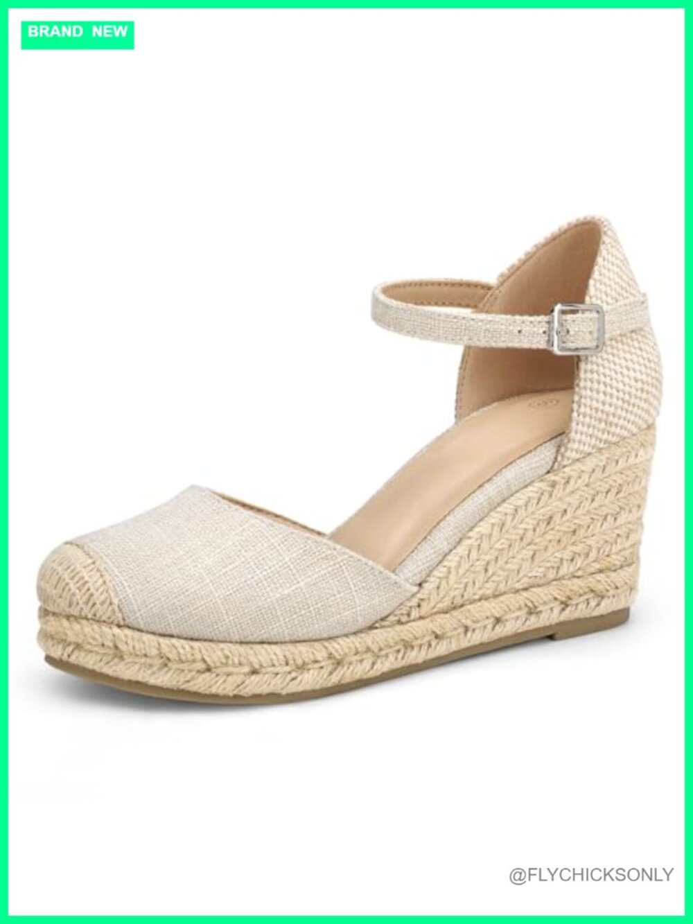 Platform Espadrille Wedge Sandals Closed Toe Buckle Summer Shoes